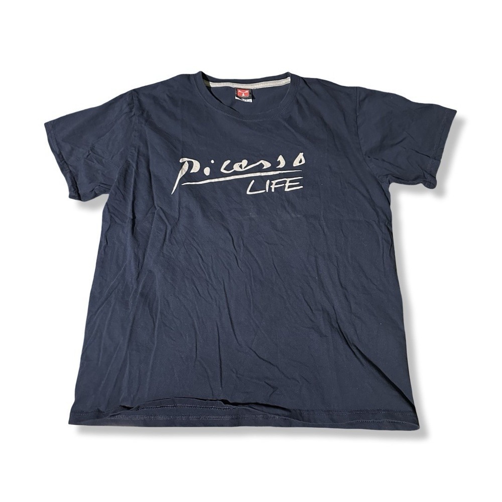 Vintage Picasso Life Black Graphic T Shirt Size Large Y2K Art